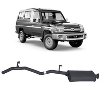 70 Series Land Cruiser 2.5 Exhaust - 79 Series 1HZ with Muffler