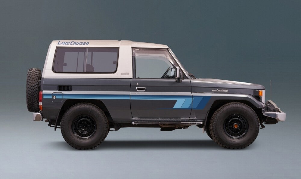 Broome body stripe kit - BJ73 BJ74 MWB Land Cruiser blue gradient vehicle