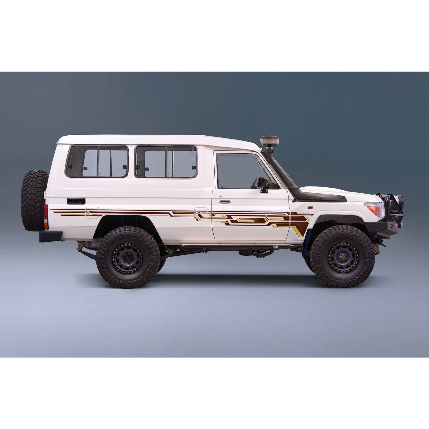 Decal Body Stripe Kit (Doha) for the Toyota LandCruiser 78 Series Troop Carrier (1999-)
