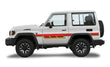 California body stripe kit - Toyota LandCruiser LC71 2023+ grey vehicle