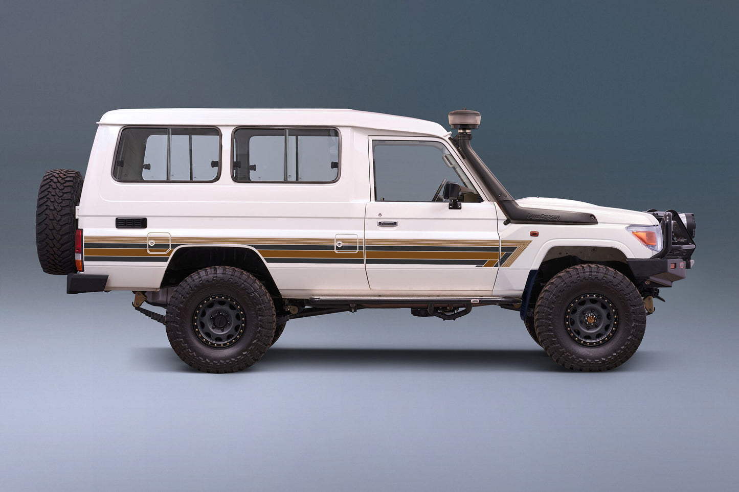 70 Series Land Cruiser Decal Body Stripe Kit (Kiah River) - 78 Series Troop Carrier (1999-)