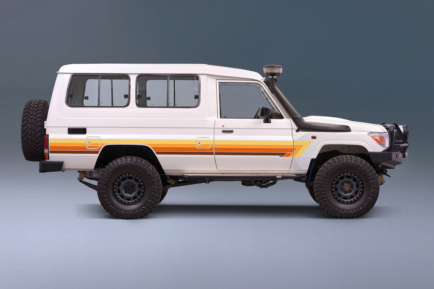 70 Series Land Cruiser Decal Body Stripe Kit (Kiah River) - 78 Series Troop Carrier (1999-)