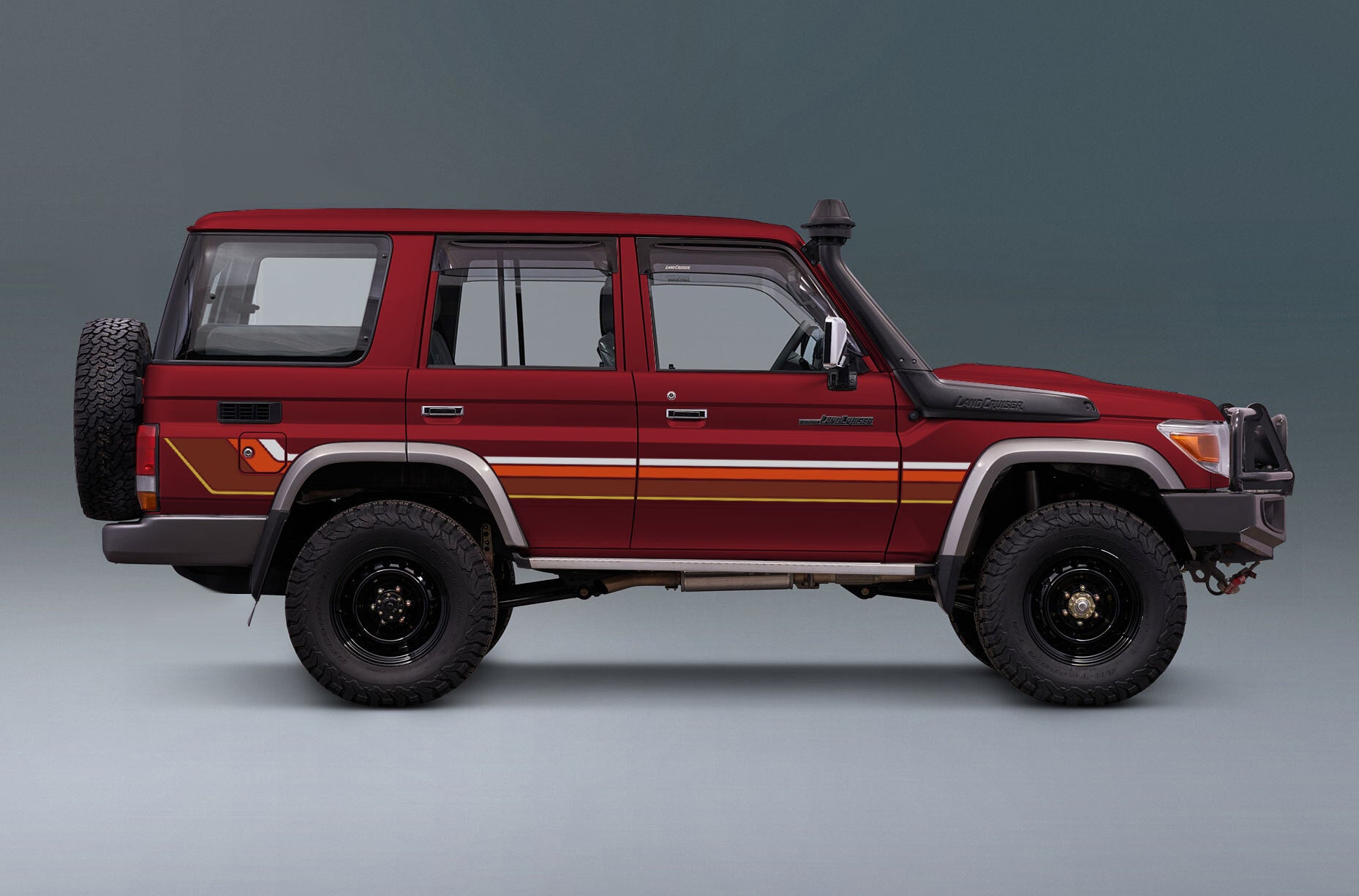 70 Series Land Cruiser Decal Body Stripe Kit (Renmark) - 76 Series (2007-)