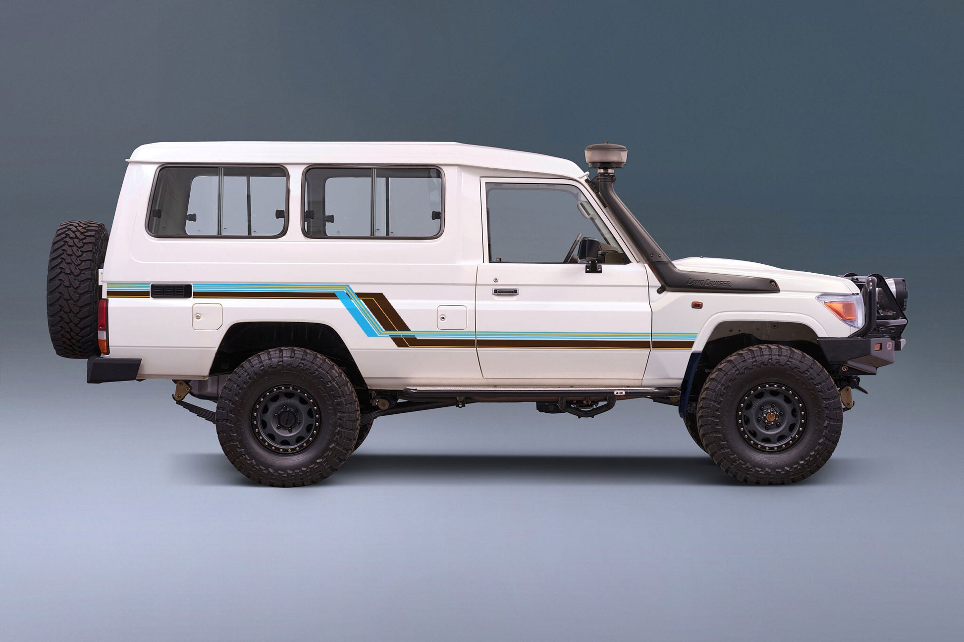 70 Series Land Cruiser Decal Body Stripe Kit (Tarcutta) - 78 Series Troop Carrier (1999-)
