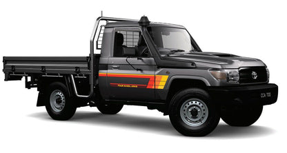 70 Series Land Cruiser Decal Body Stripe Kit (Tweed) - 75/79 Series Single Cab (1985-)