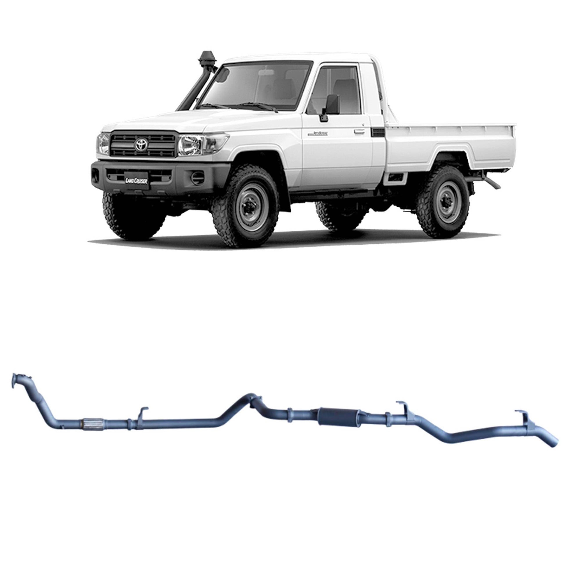 70 Series Land Cruiser Extreme Duty Exhaust - 79 Series 4.2L 1HZ (10/1999 - 01/2007)