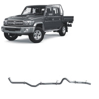 70 Series Land Cruiser Extreme Duty Exhaust - 79 Series with Auxiliary Fuel Tank (11/2016 - On)