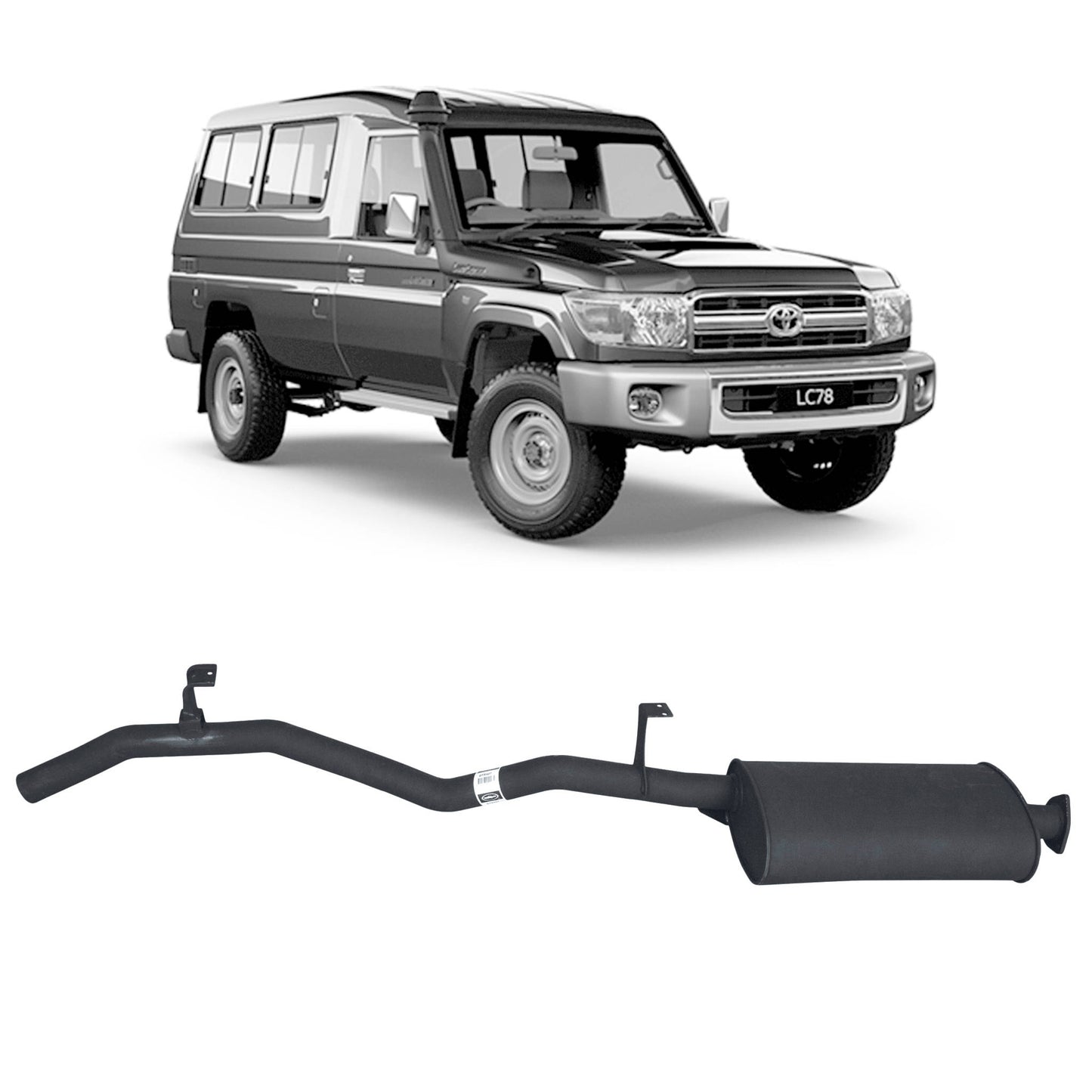 Performance 2.5" Exhaust System - 75/78 Series 4.2L 1HZ