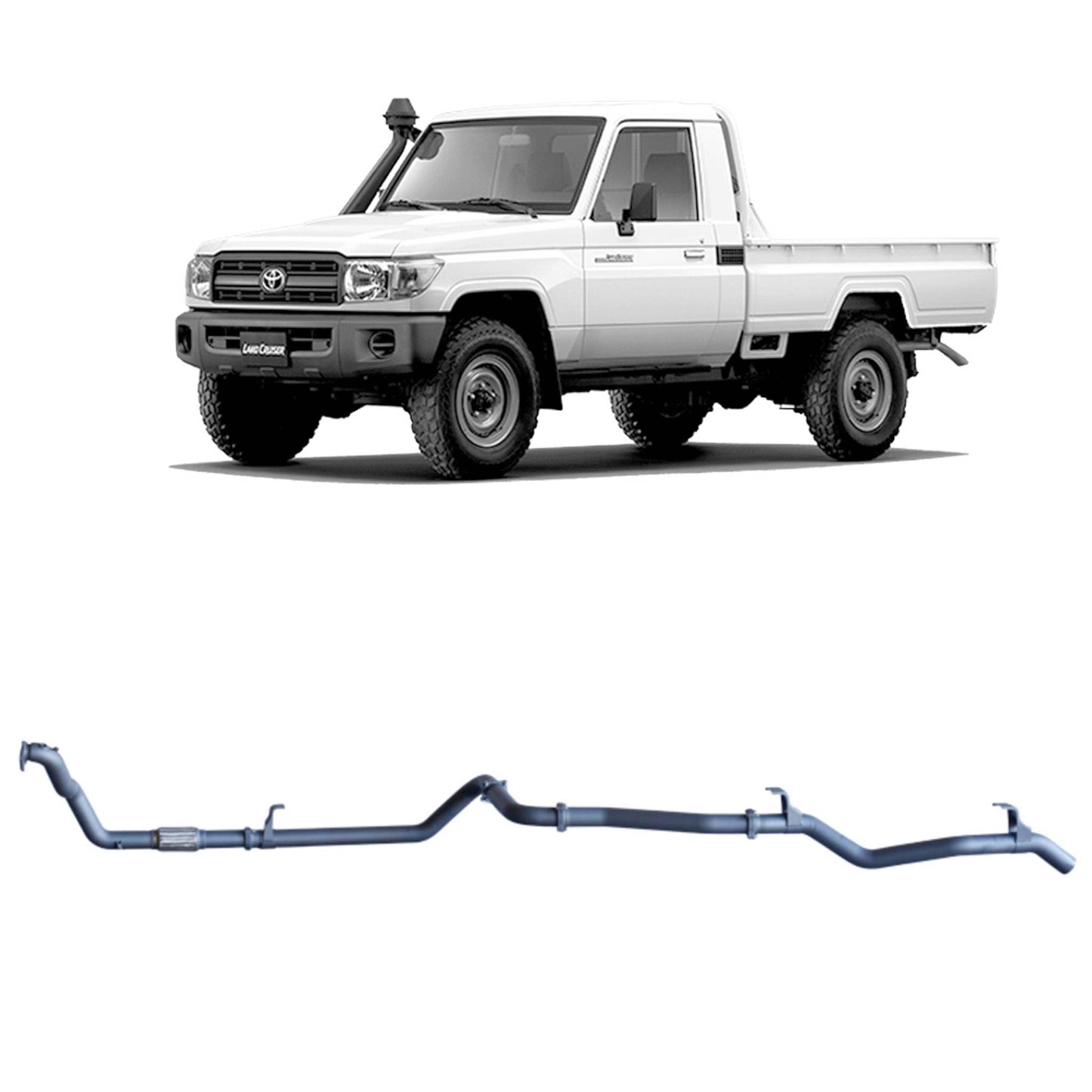 Extreme Duty 3" Exhaust - 79 Series 4.2L 1HZ (10/1999 - 01/2007)