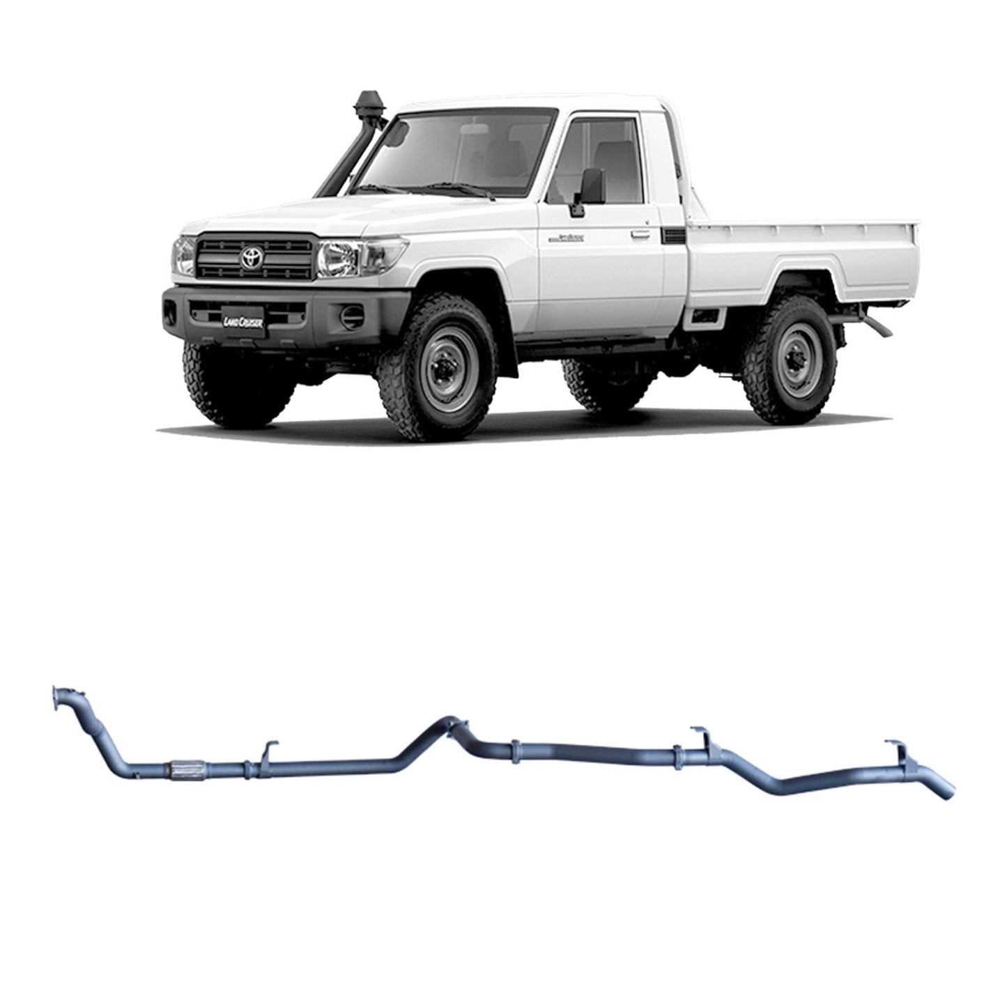 Extreme Duty 3" Exhaust - 79 Series 4.2L 1HZ (10/1999 - 01/2007)