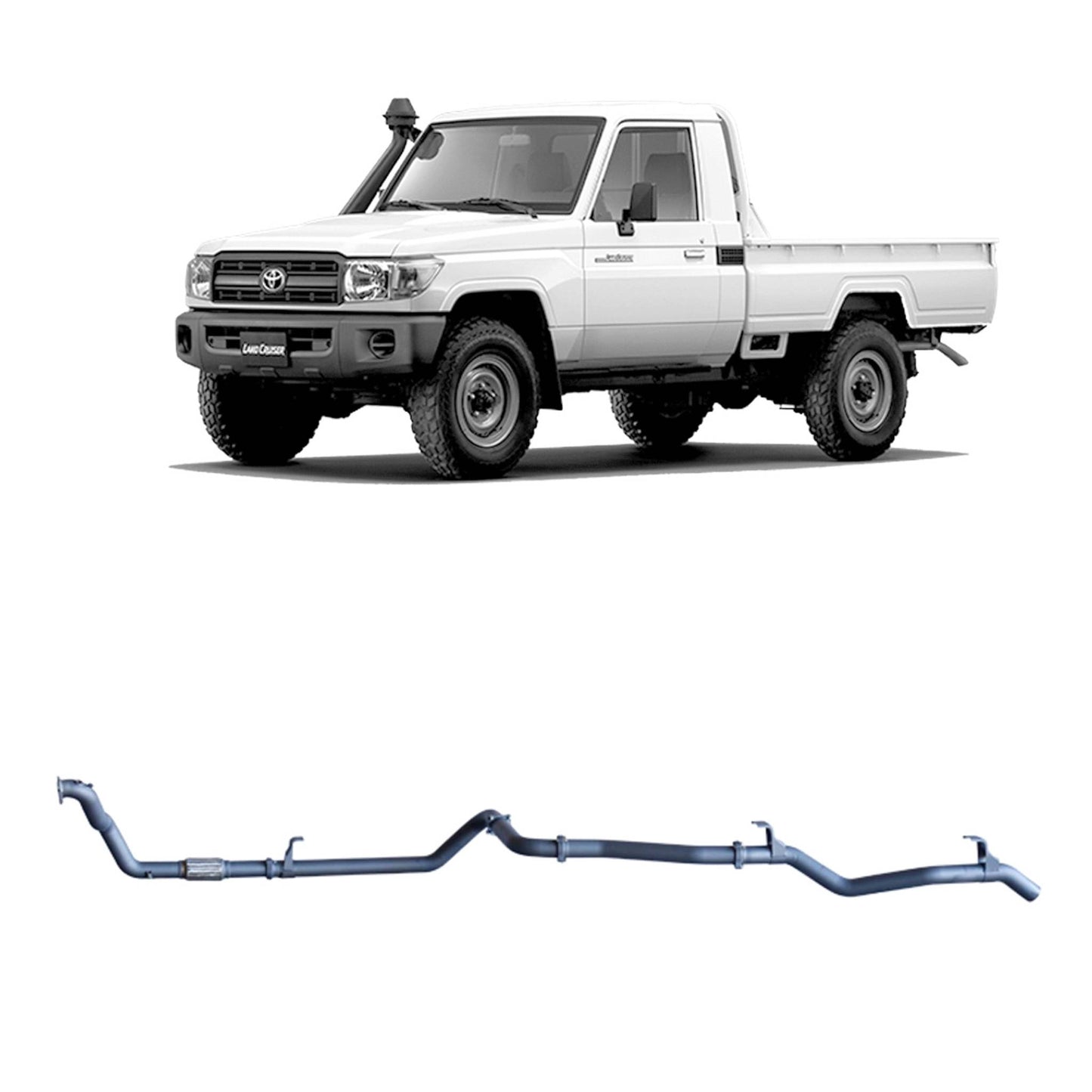 Extreme Duty 3" Exhaust - 79 Series 4.2L 1HZ (10/1999 - 01/2007)