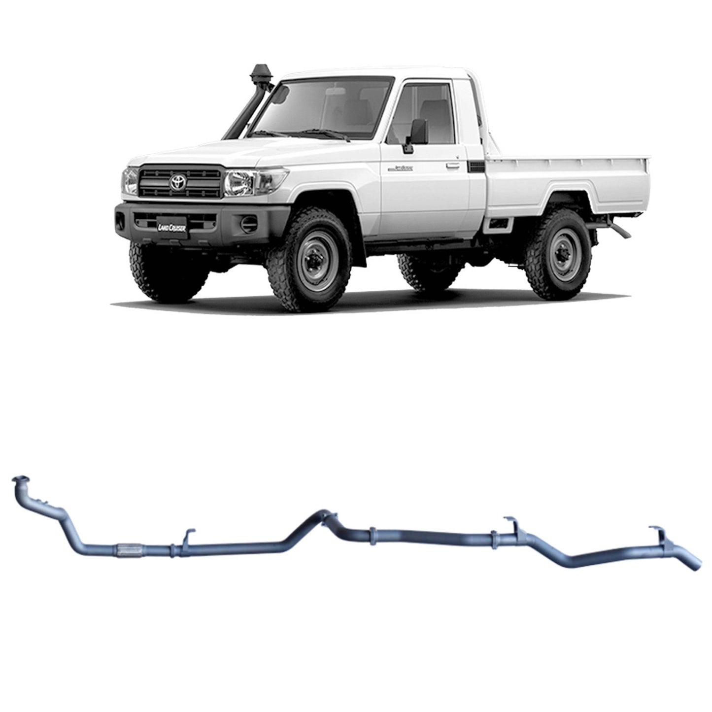 Extreme Duty 3" Exhaust - 79 Series 4.2L 1HZ (10/1999 - 01/2007)