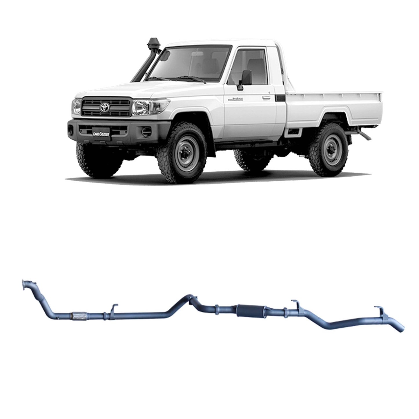 Extreme Duty 3" Exhaust - 79 Series 4.2L 1HZ (10/1999 - 01/2007)