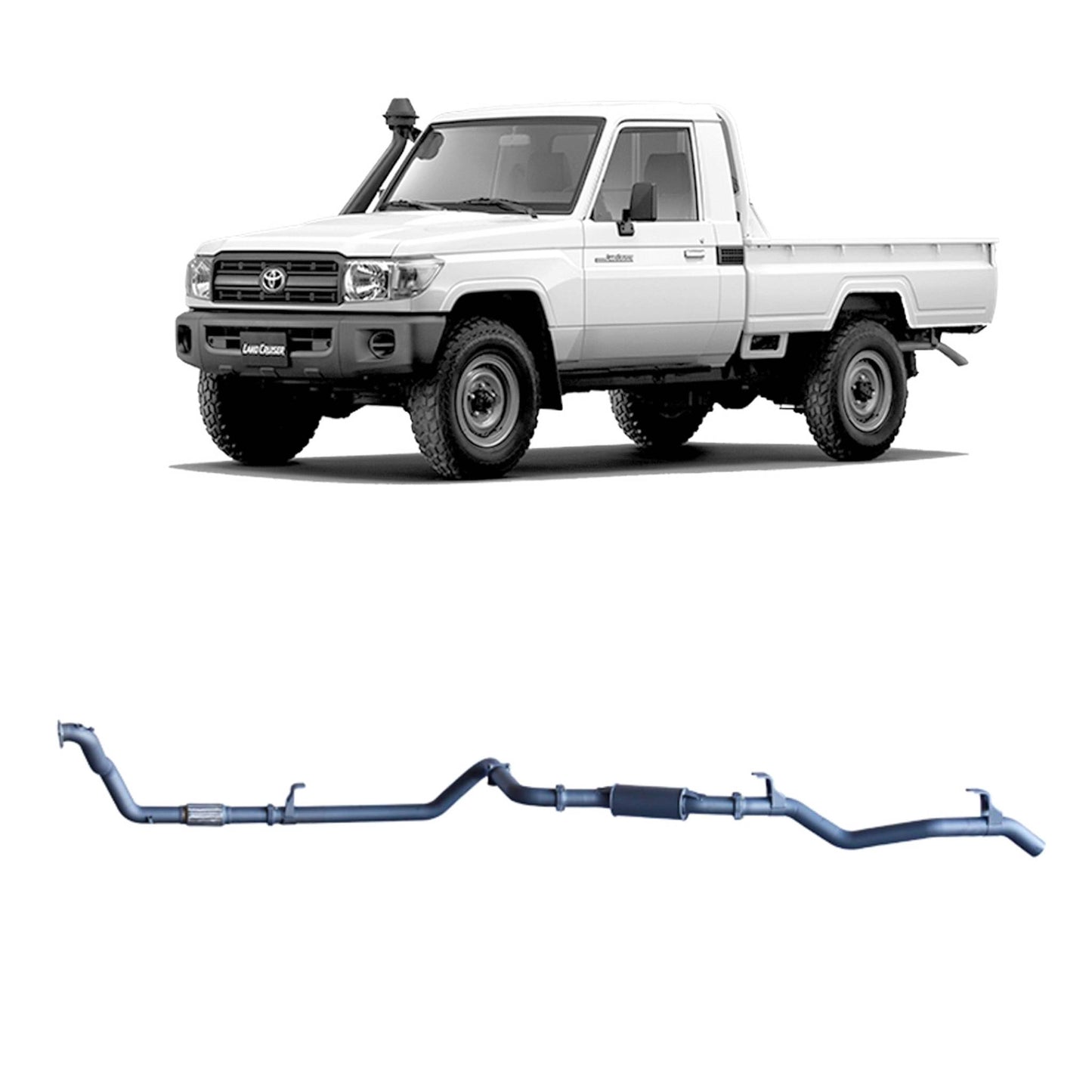 Extreme Duty 3" Exhaust - 79 Series 4.2L 1HZ (10/1999 - 01/2007)