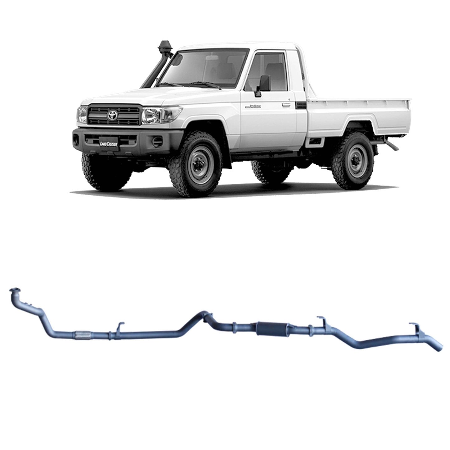 Extreme Duty 3" Exhaust - 79 Series 4.2L 1HZ (10/1999 - 01/2007)