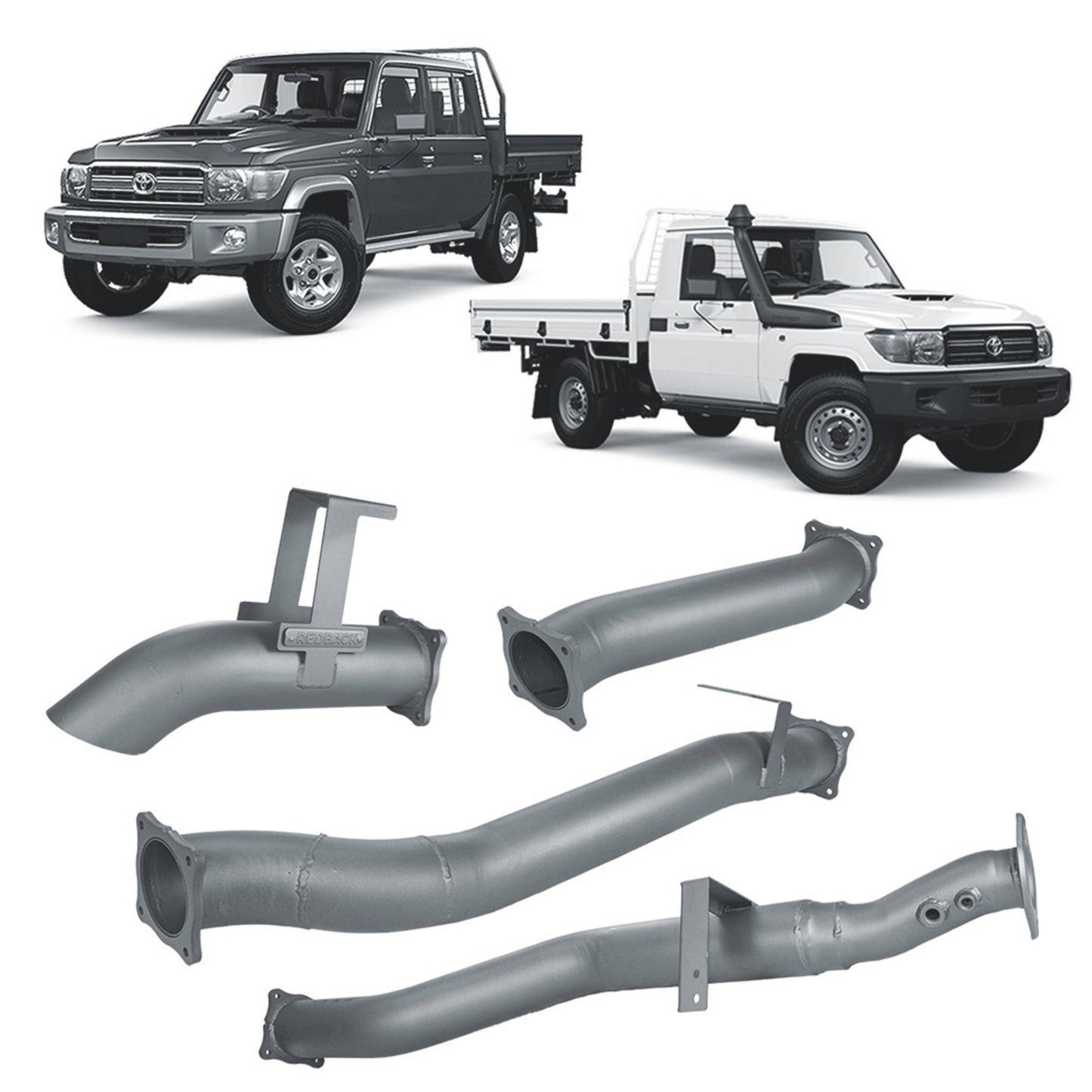 Extreme Duty 4" DPF Back Exhaust - 79 Series Dual Cab
