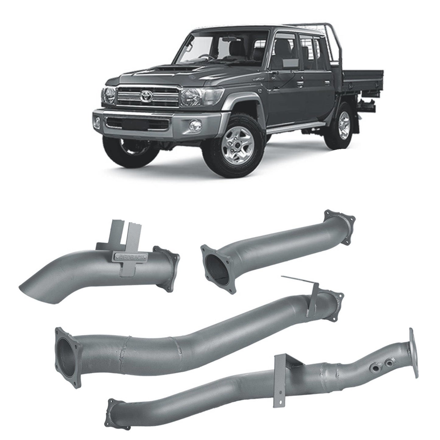 Extreme Duty 4" DPF Back Exhaust - 79 Series Dual Cab