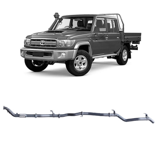 Extreme Duty 3" Turbo Back Exhaust - 79 Series Dual Cab w/ DPF Adapter