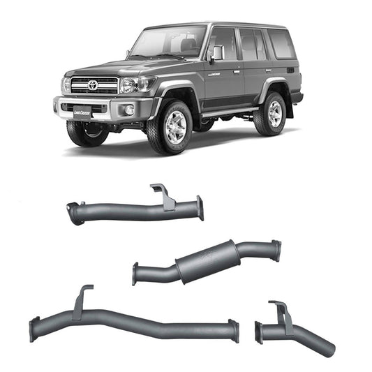 Extreme Duty 3" DPF Back Exhaust for the Toyota LandCruiser 76 Series Wagon (09/2016 - On)