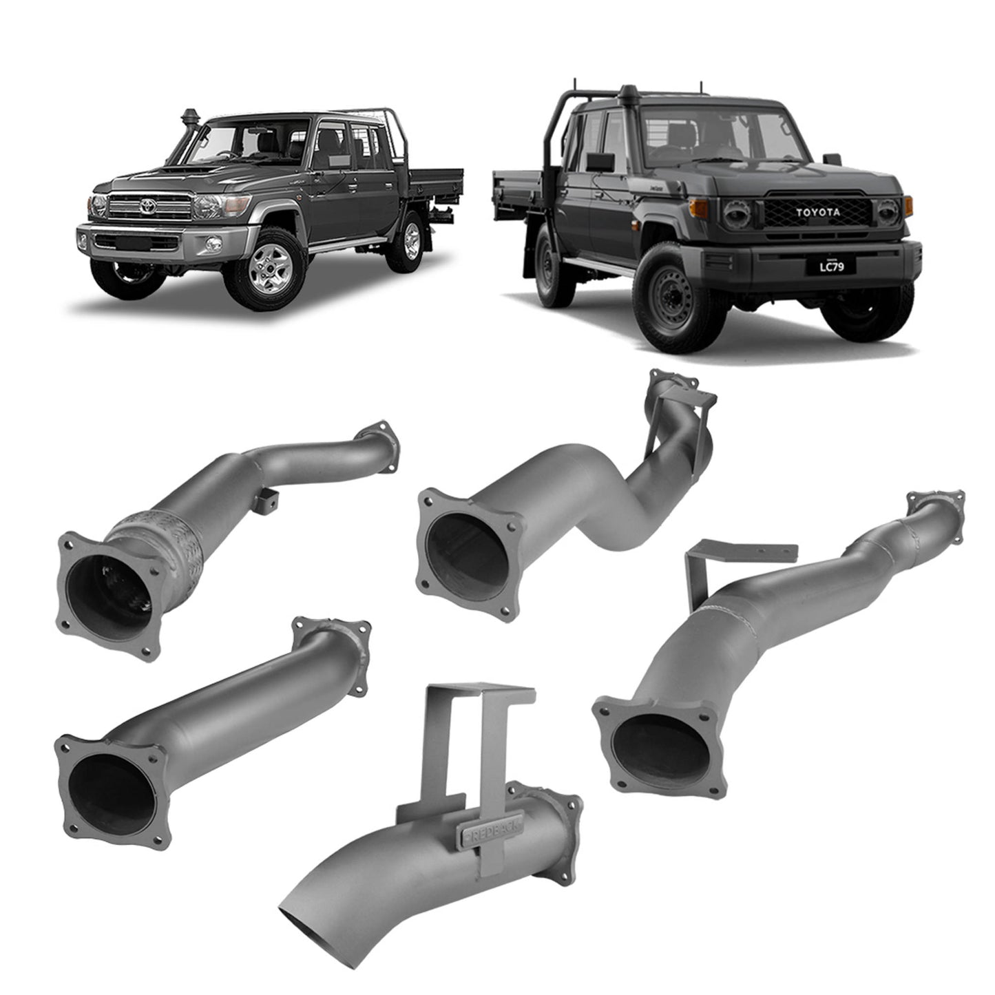 Extreme Duty 4" Turbo Back Exhaust - 79 Series Dual Cab (2012 - 2024)