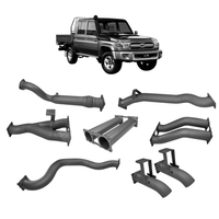 Extreme Duty Twin 4" Turbo Back Exhaust w/ Resonator - 79 Series Dual Cab