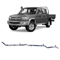 Extreme Duty 3" Turbo Back Exhaust - 79 Series Dual Cab w/ Auxiliary Fuel Tank (01/2012 - 10/2016)