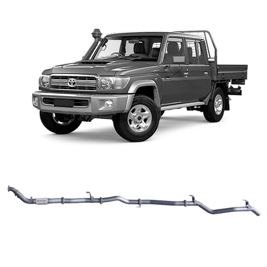 Extreme Duty 3" Turbo Back Exhaust - 79 Series Dual Cab w/ Auxiliary Fuel Tank (01/2012 - 10/2016)