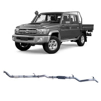 Extreme Duty 3" Turbo Back Exhaust - 79 Series Dual Cab w/ Auxiliary Fuel Tank (01/2012 - 10/2016)
