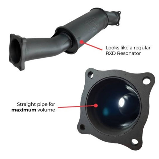 Extreme Duty 5" Straight Piped Resonator (Offset/Offset)