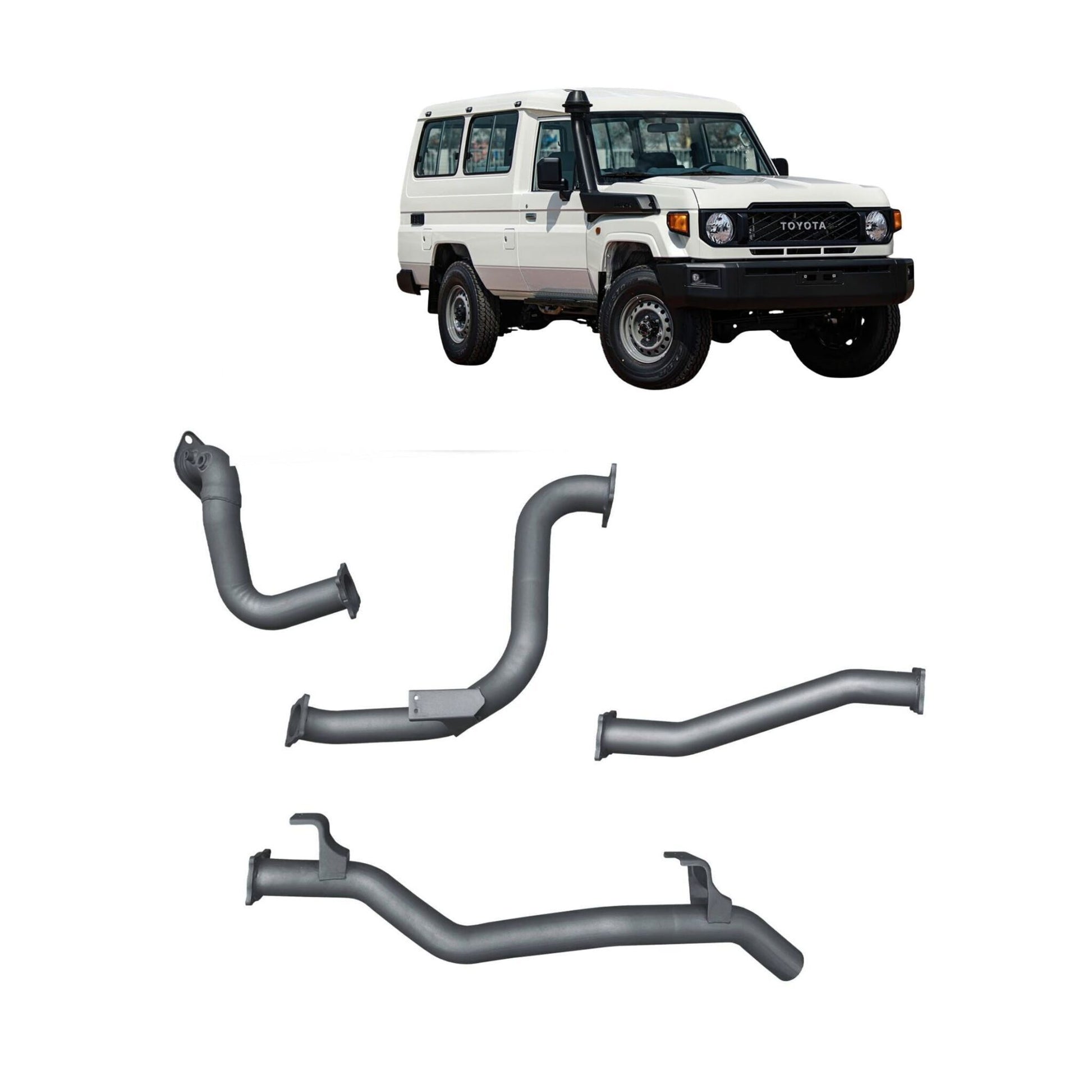 Extreme Duty 3" DPF Back Exhaust for the Toyota LandCruiser 78 Series Troop Carrier (11/2016 - On)